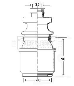 BORG & BECK gofruotoji membrana, kardaninis velenas BCB2334